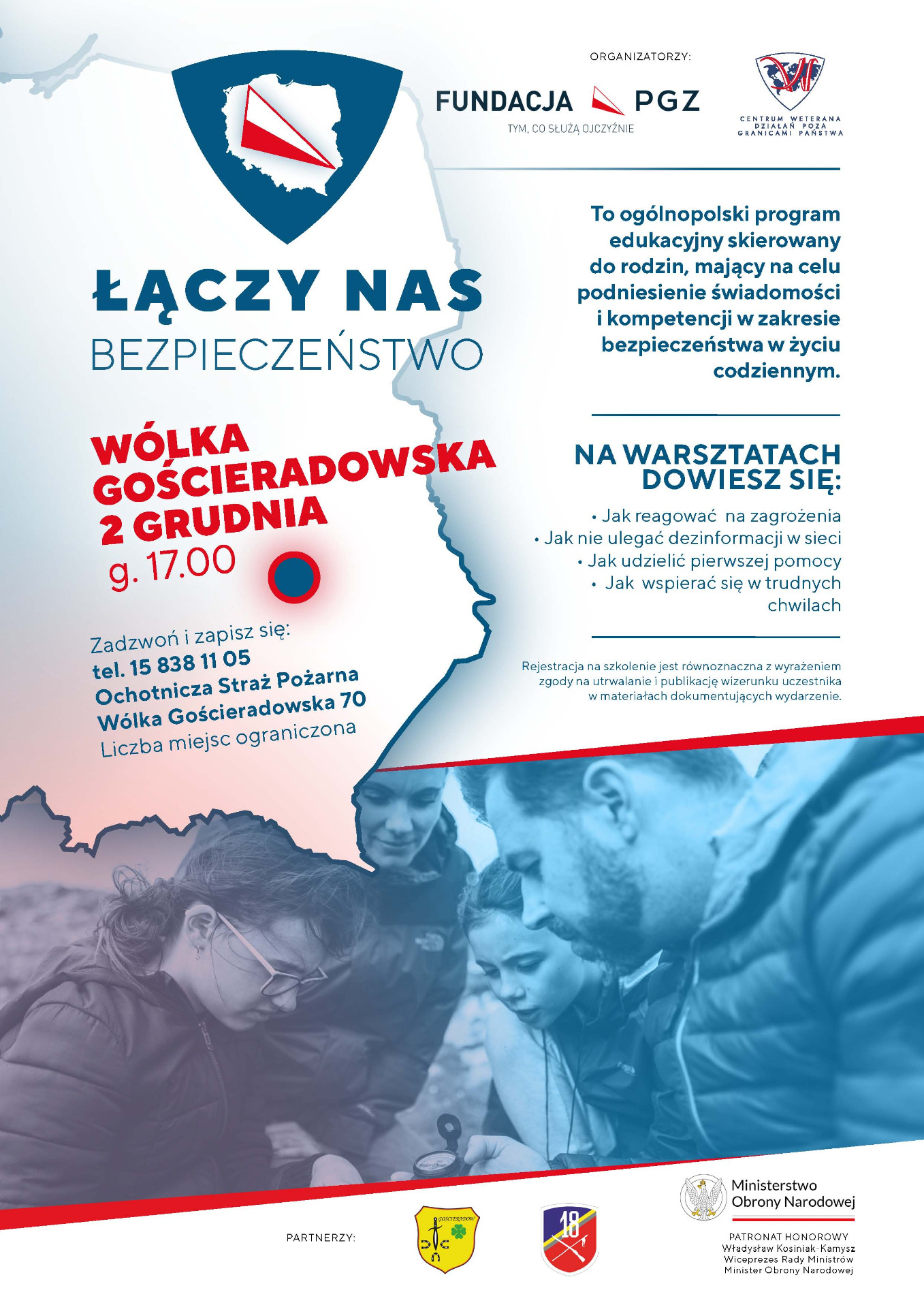 Zdjęcie plakatu dotyczącego warsztatów wojskowych