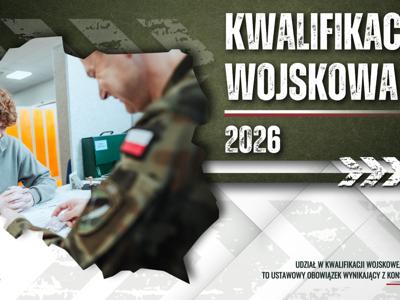 Zdjęcie ulotki dotyczącej kwalifikacji wojskowej 2026