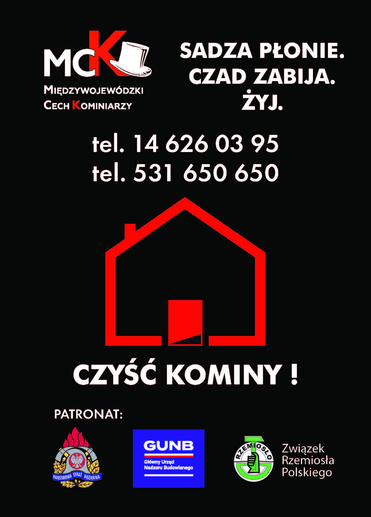 Zdjęcie ulotki informacyjnej o czyszczeniach przewodów kominowych