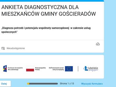 Grafika Przedstawiająca 1. stronę ankiety