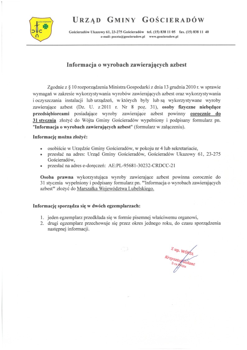 Obraz/skan dokumentu zawierajacego informację
