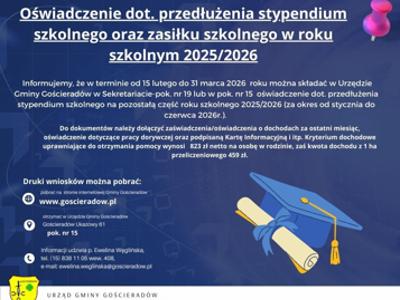 Zdjęcie grafiki  dotyczacej stypendium szkolnego