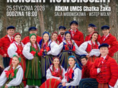 Zdjęcie plakatu z Zespołem Tańca Ludowego UMCS w Lublinie im. Stanisława Leszczyńskiego