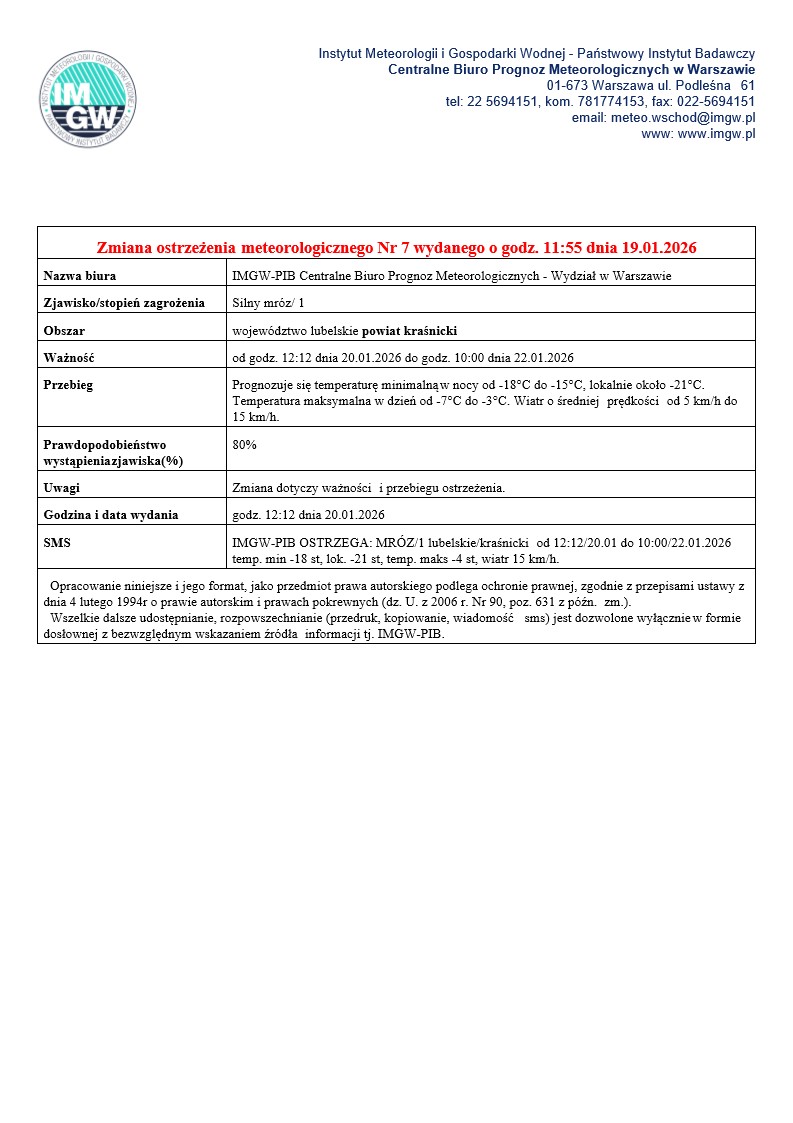 Grafika przedstawiajaca treść ostrzeżenia
