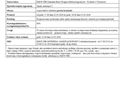 Grafika przedstawiajaca treść ostrzeżenia