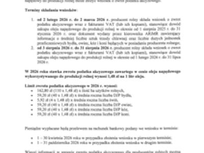 Zdjęcie informacji o zwrocie podatku akcyzowego