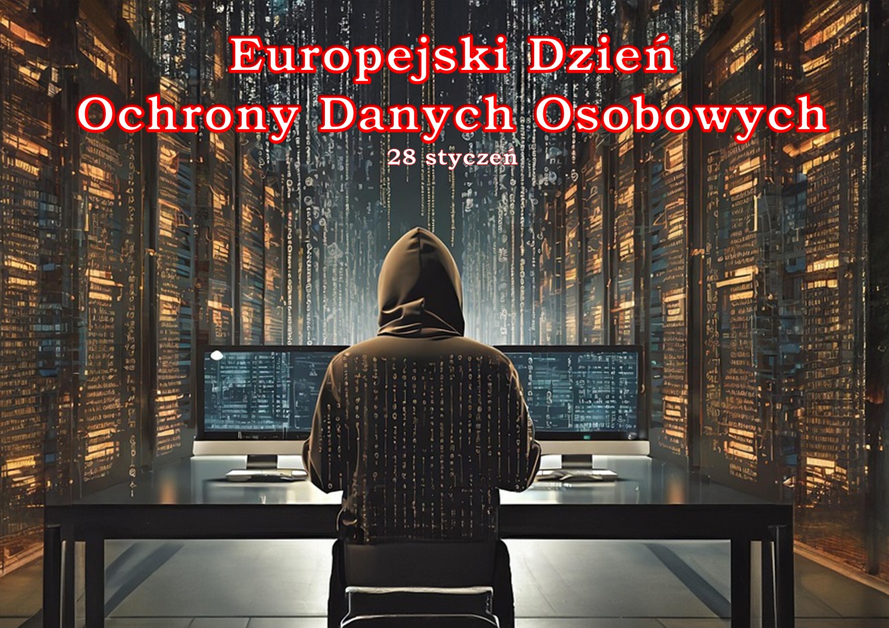 Zdjęcie grafiki człowieka przed komputerem