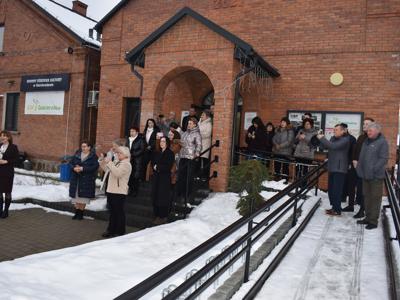 Zdjęcie kolędników, władz, radnych i soołtysów gminy Gościeradów