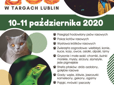 Plakat zapraszający na weekendowe ZOO w Targach Lublin