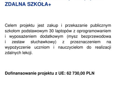 Plakat projektu Zdalna +
