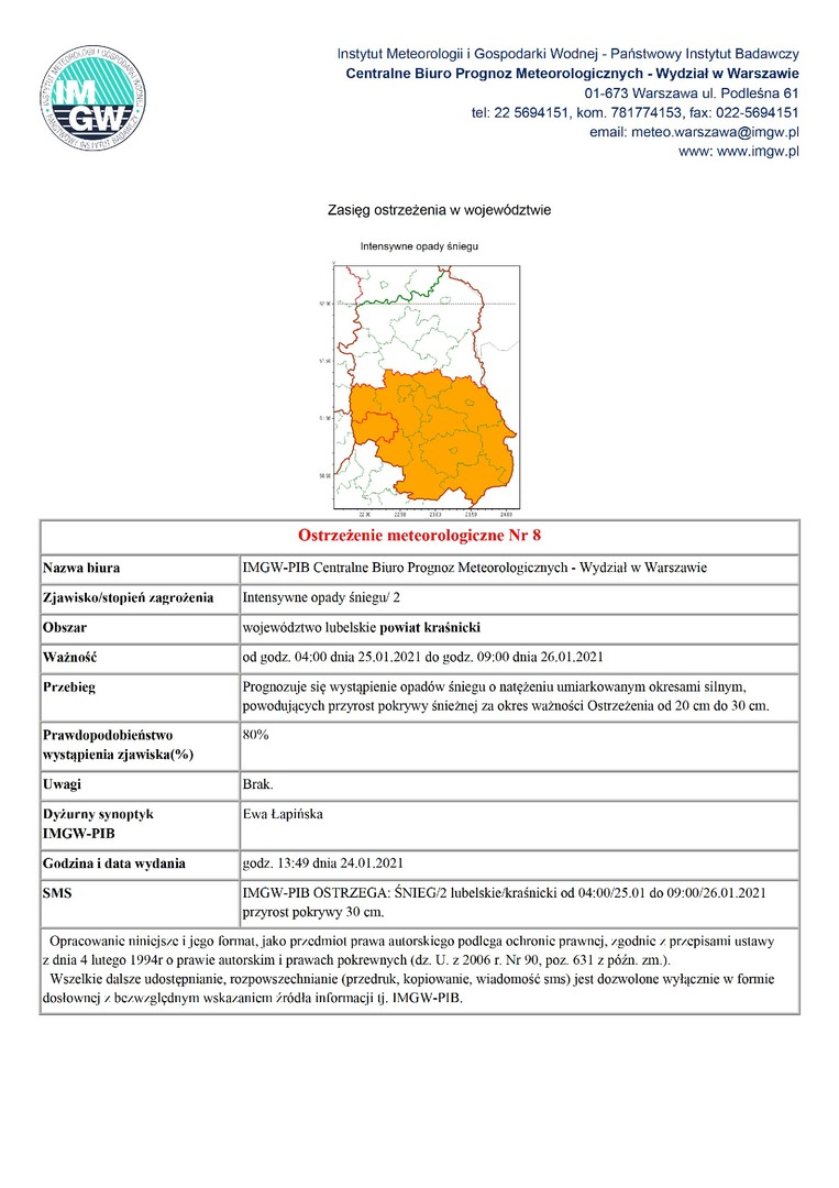 Ostrzeżenie meteorologiczne