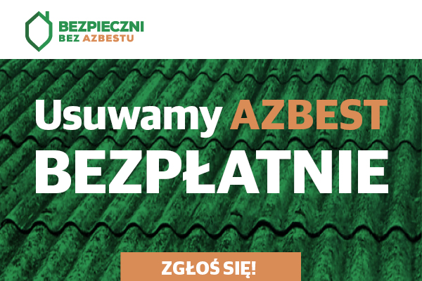 zielona grafika z napisem usuwamy azbest bezpłatnie
