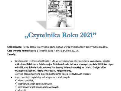 Konkurs o tytuł „Czytelnika Roku 2021”