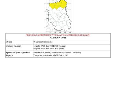 PROGNOZA NIEBEZPIECZNYCH ZJAWISK METEOROLOGICZNYCH strona 2