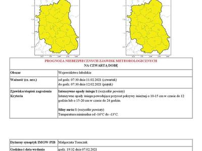 PROGNOZA NIEBEZPIECZNYCH ZJAWISK METEOROLOGICZNYCH strona 4