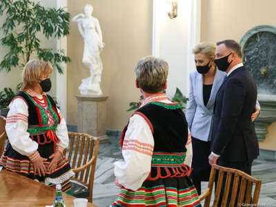 Zdjęcie z Prezydentem RP i Pierwszą Damą