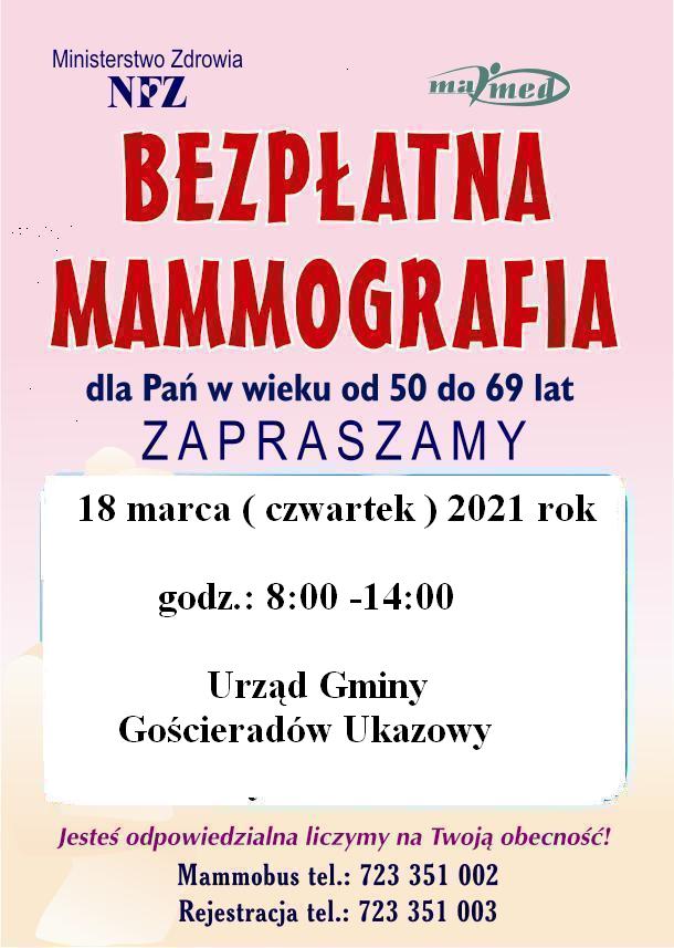 Zdjęcia plakatu bezpłatna mammografia