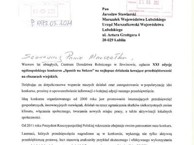 Konkurs ,,Sposób na Sukces" - Informacja