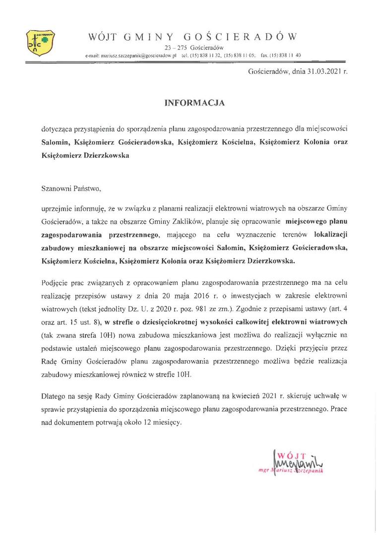 Obraz przedstawiający treść informacji