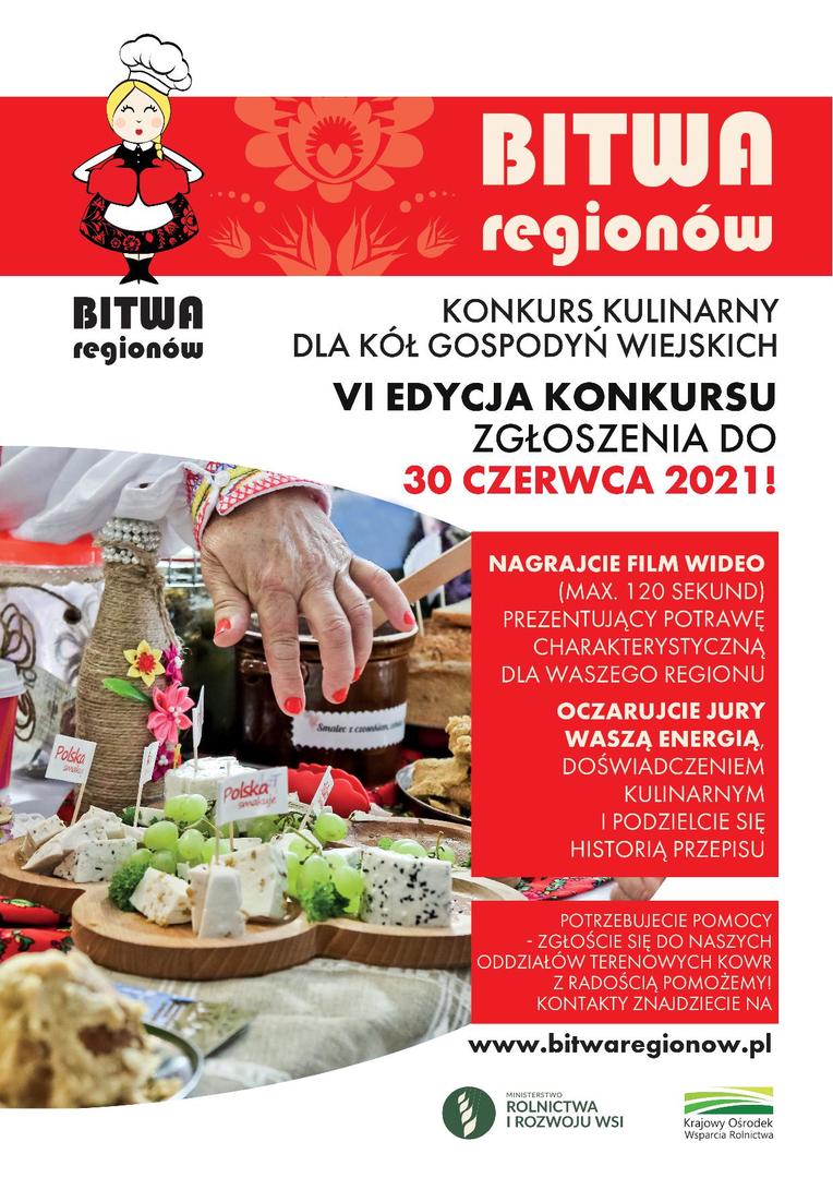 Plakat konkursu kulinarnego ,,Bitwa Regionów"