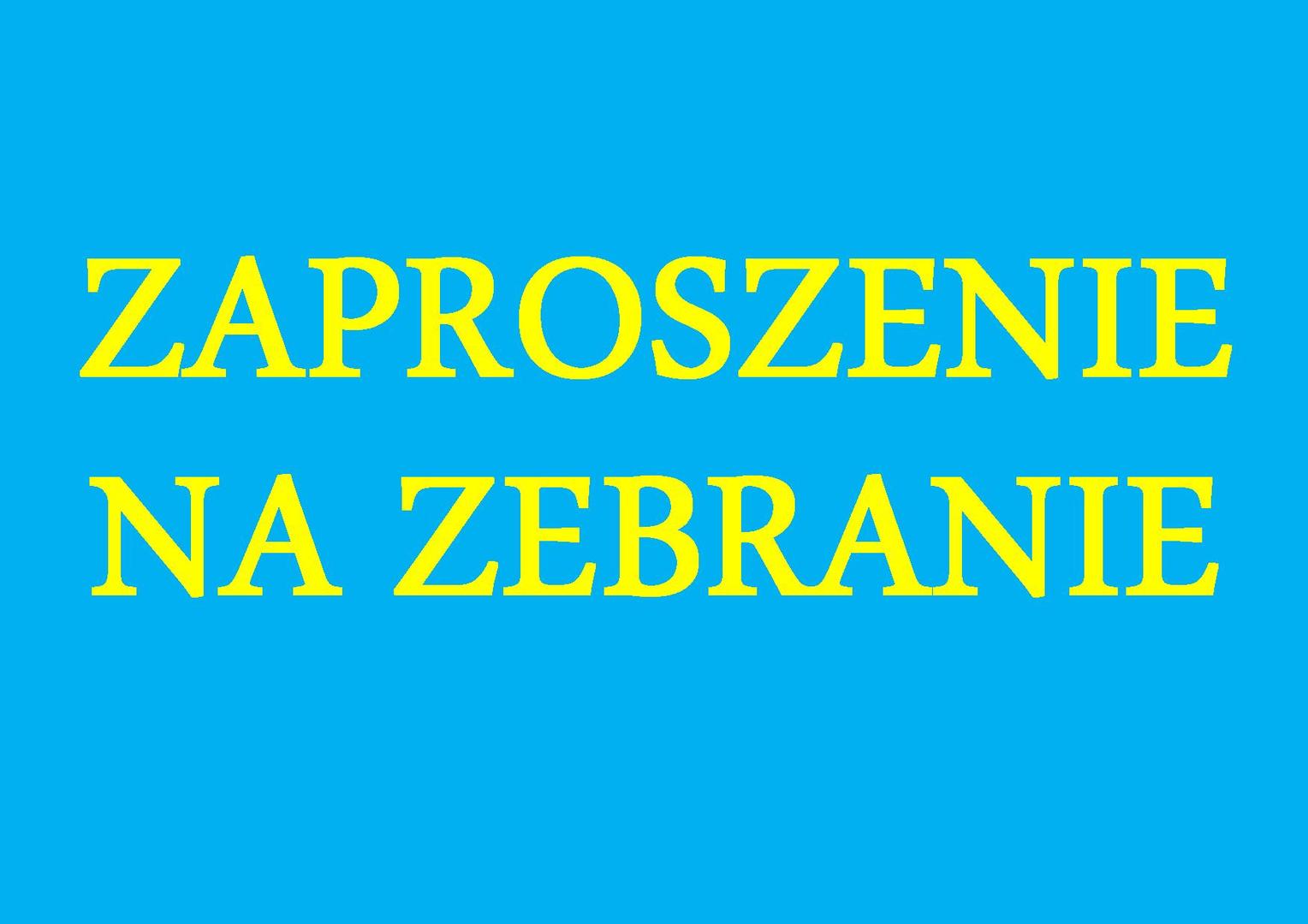 Zaproszenie na zebranie