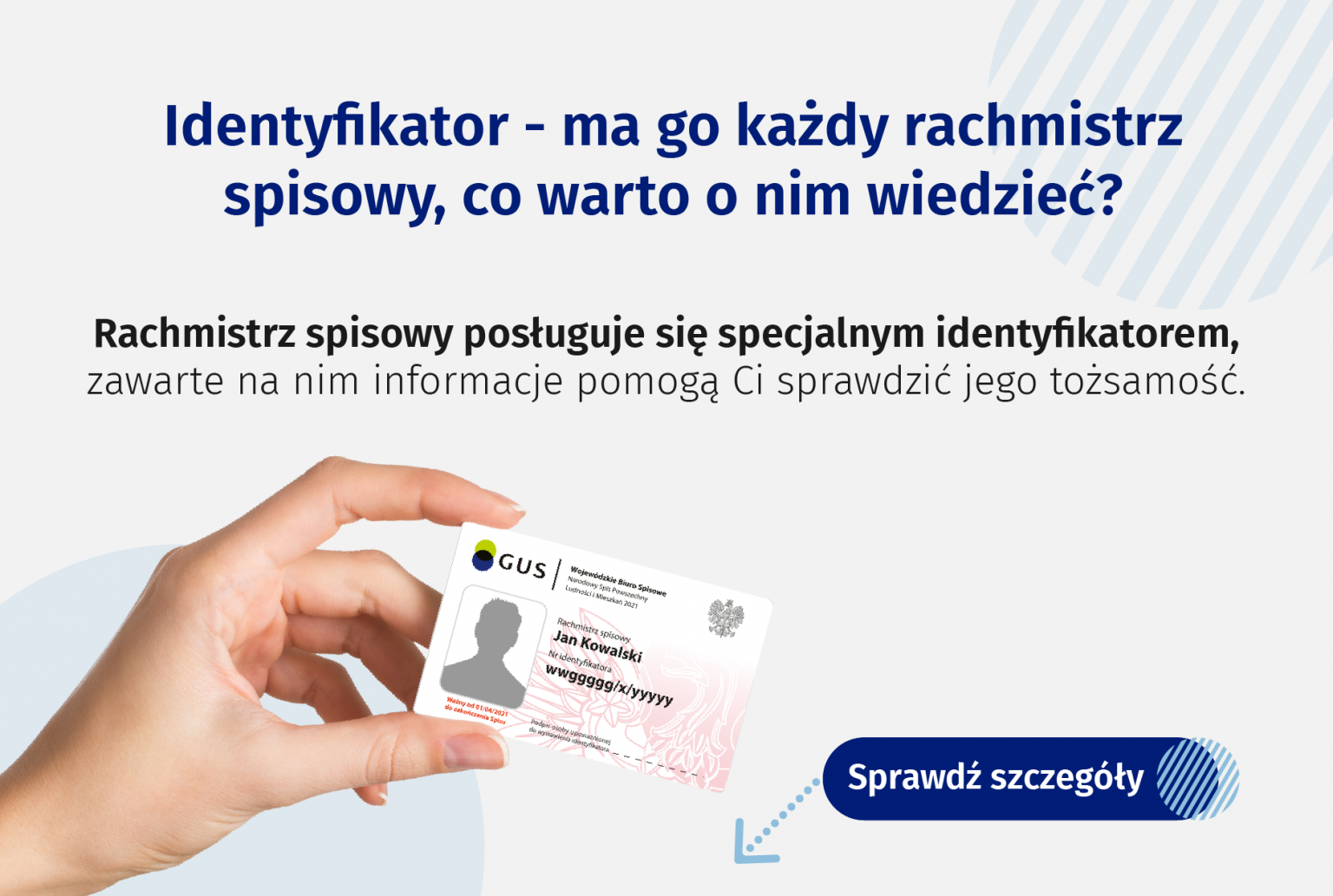 Grafika przedstawiająca m. in. wygląd identyfikatora rachmistrza.