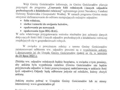 Zdjęcie przedstawiające treść informacji