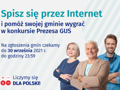 Grafika zachęcająca do spisu przez Internet