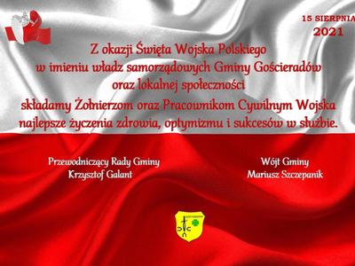 Flaga Polski z godłem
