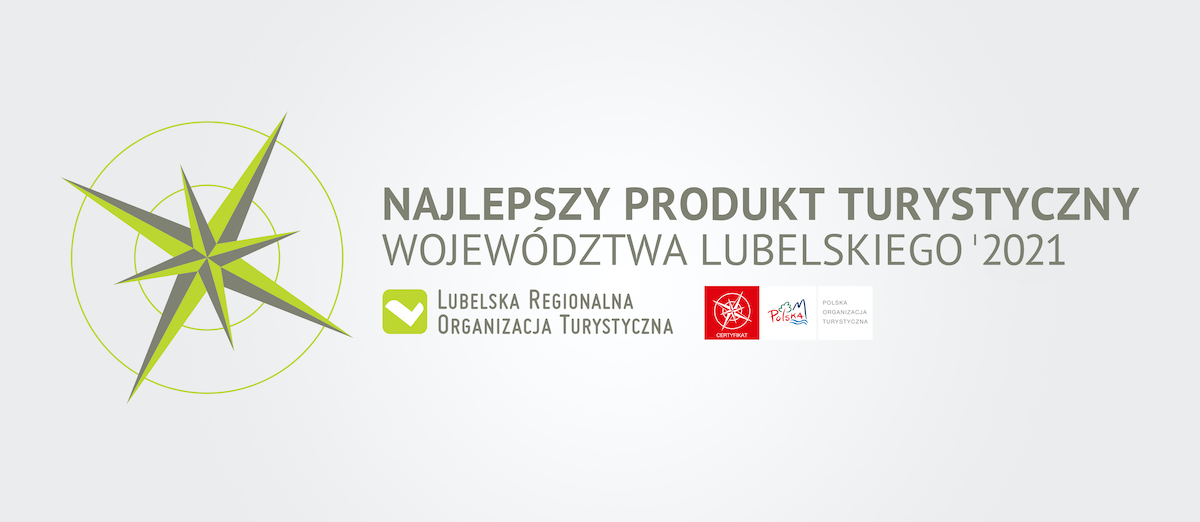 Logo konkursu „Najlepszy Produkt Turystyczny Województwa Lubelskiego 2021".