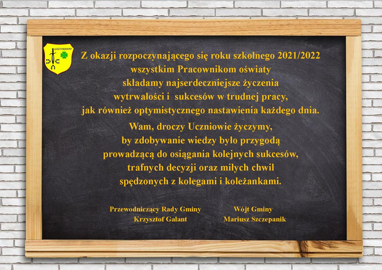Tablica szkolna na ścianie