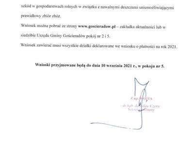 Informacja o możliwości składania wniosków
