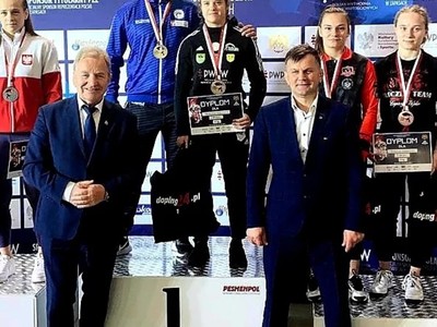 Zdjęcie na podium Patrycji Gil