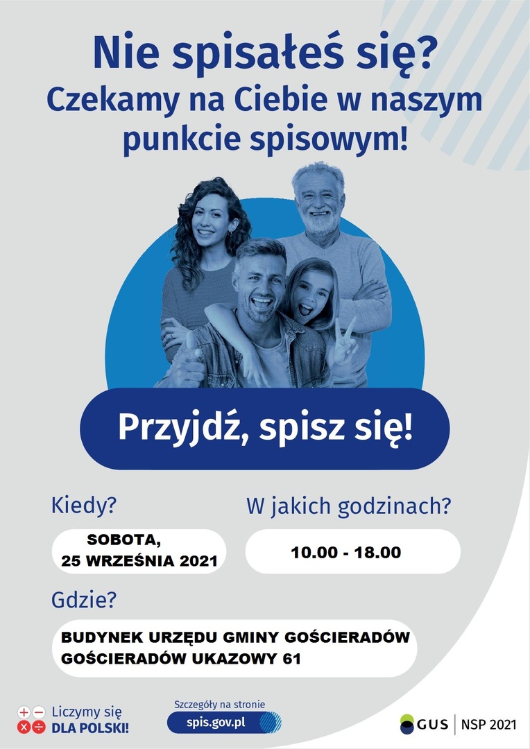Plakat promujący spis.