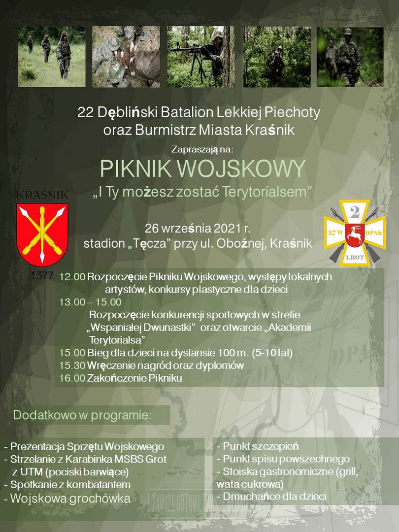 Plakat promujący wydarzenie z treścią jak w wiadomości 