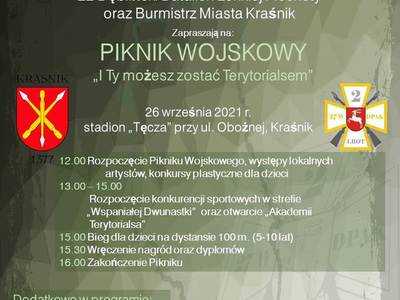 Plakat promujący wydarzenie z treścią jak w wiadomości