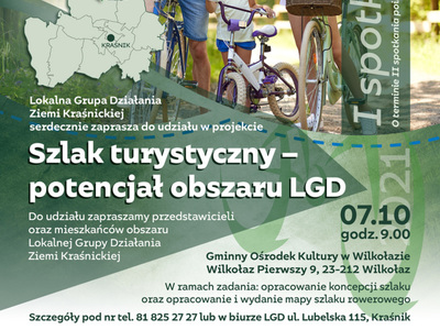 Zdjęcie przedstawiające ludzi na szlaku rowerowym