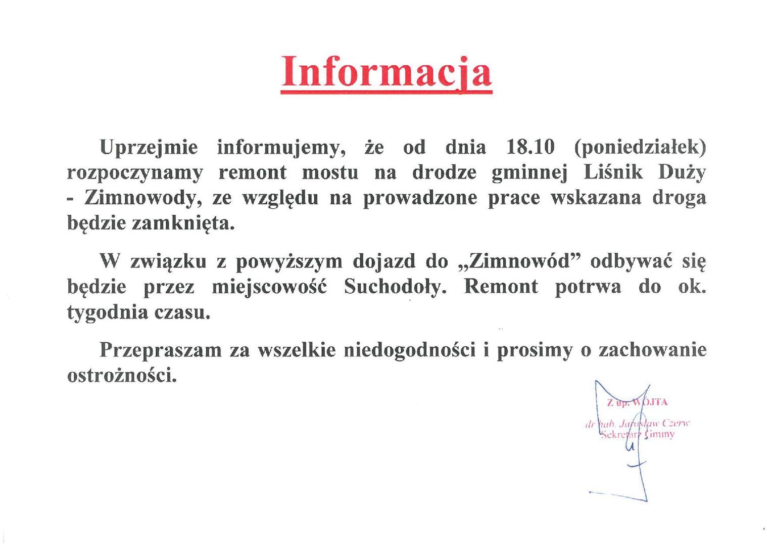Grafika przedstawiająca treść informacji