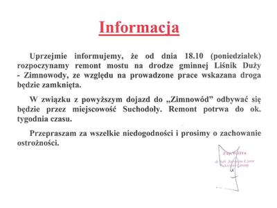 Grafika przedstawiająca treść informacji