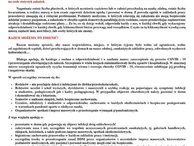 Zdjęcie apelu Lubelskiego Państwowego Wojewódzkiego Inspektora Sanitarnego