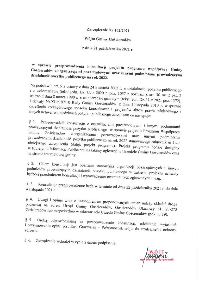 Obrazek przedstawiający treść zarzadzenia