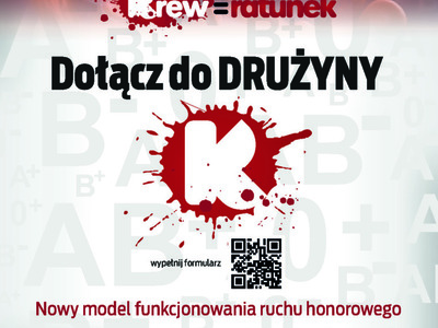 Plakat przedstawiający krew