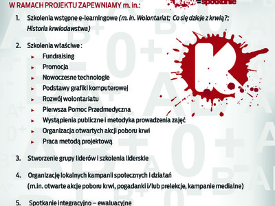 Zdjęcie ulotki dotyczącej oddawania krwi