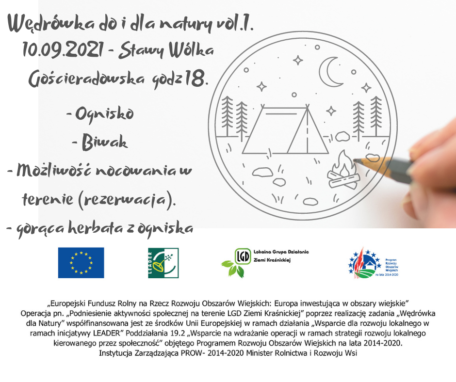 Plakat promujący wędrówkę