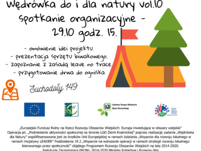 Plakat promujący wędrówkę