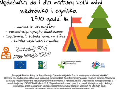Plakat promujący wędrówkę