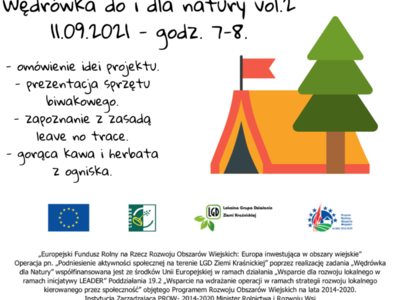 Plakat promujący wędrówkę