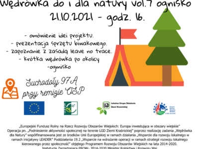 Plakat promujący wędrówkę