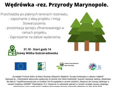 Plakat promujący wędrówkę