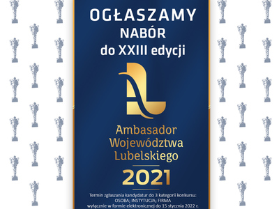 Zdjęcie plakatu konkursu ,,Ambasador Województwa Lubelskiego"